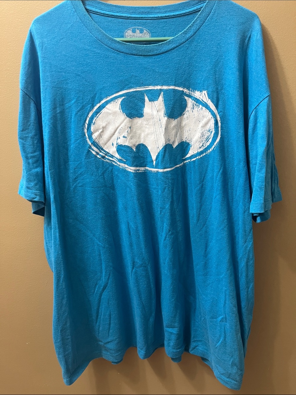 Batman Bright Blue Short Sleeve Tee with White Logo